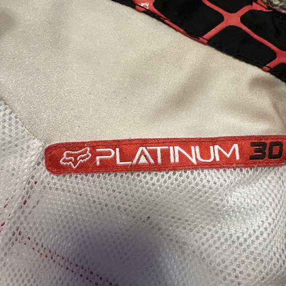 Fox Racing Platinum Men's Size 30 Motocross‎ Pants Padded Red White READ - Picture 4 of 8